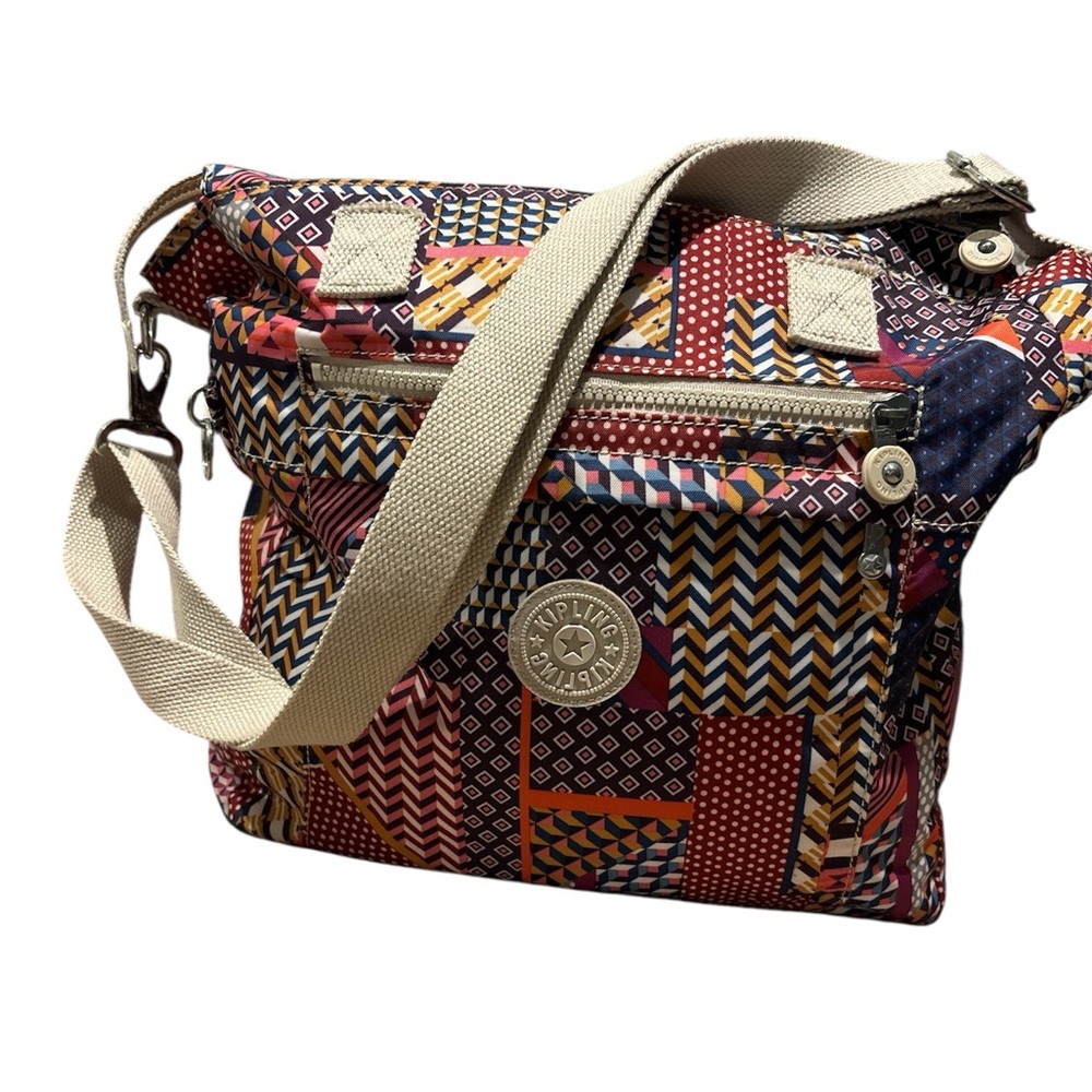 Kipling Multicolor Geometric Tote - image 1